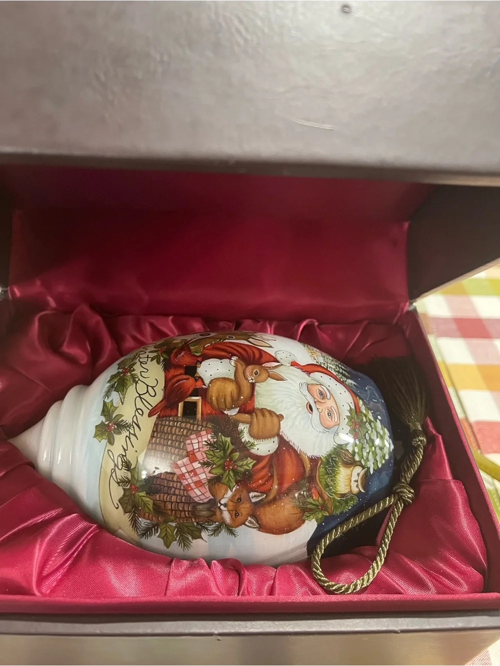 🎄 Ne’Qwa Art Winter Blessings Santa in Snow with Woodland Animals #229/1,000 🎅